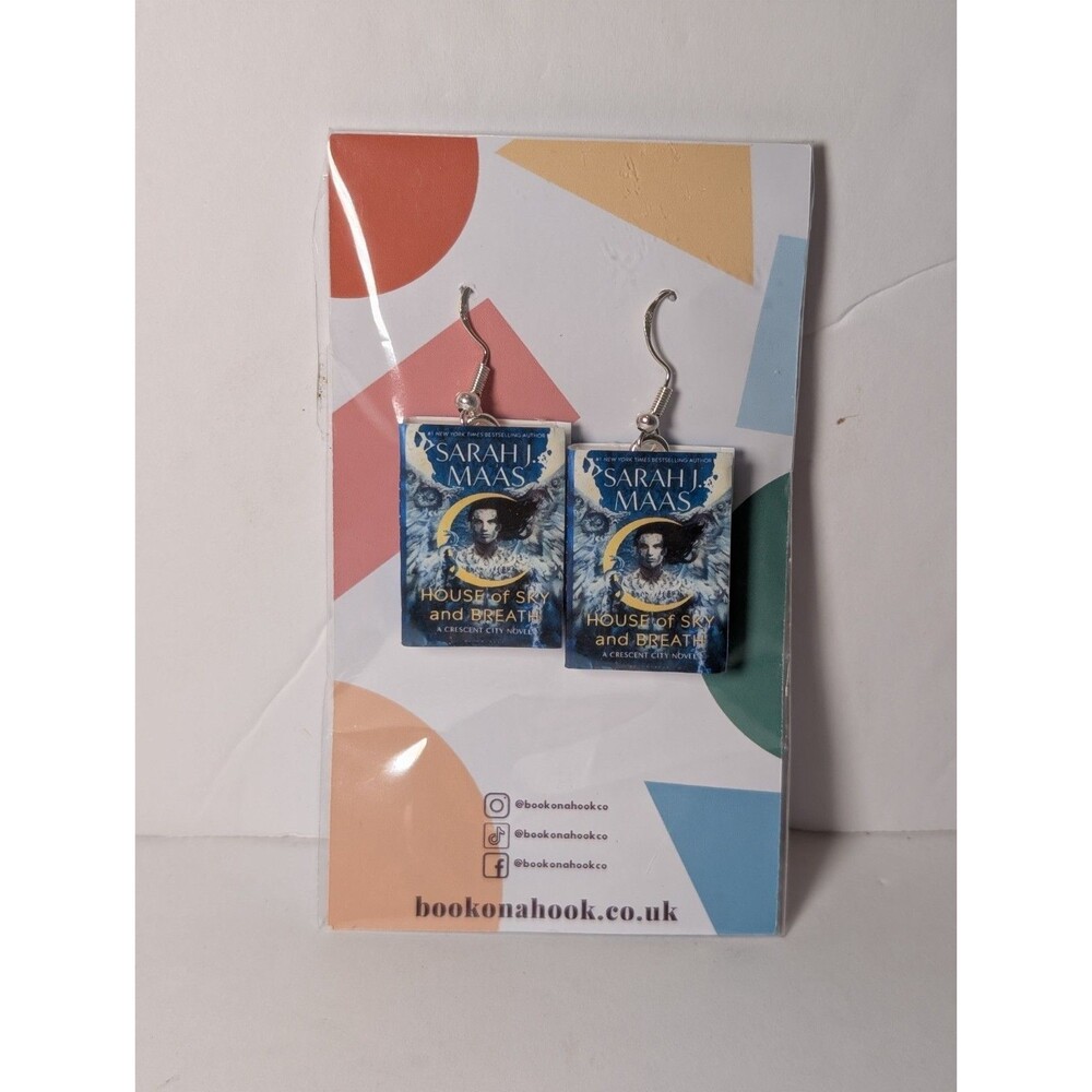 House of Sky and Breath Earrings Sarah J Maas Crescent City NWT Handmade